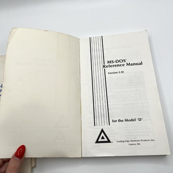 Vintage 80s MS-DOS 3.10 Manuals Set Of 3 Reference & User’s Guides Model D PC - Picture 5 of 7